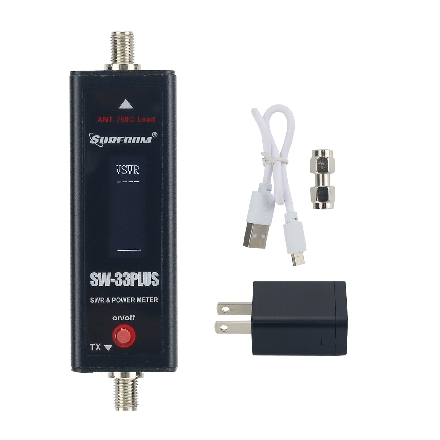 SURECOM SW-33PLUS 100W SWR Power Meter 125–525MHz Mini VHF UHF PWR SWR Meter 50Ω