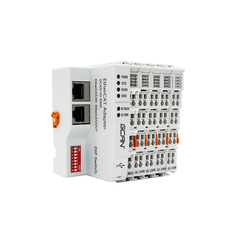 GCAN-IO-8200 EtherCAT Bus Coupler 100Mb/s High Performance Remote IO Module EtherCAT Slave Station for PLC Controller