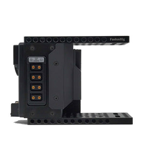 New FusionRig Camera Cage Expansion Module Cineback Support Voltage Display with XLR Handle Unit for Sony FX3/FX30 Cameras