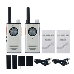 Pair of M11 430-440MHz Ultra-thin Handheld Walkie Talkie Type-C Charging Supports APP Frequency Writing for Mijia