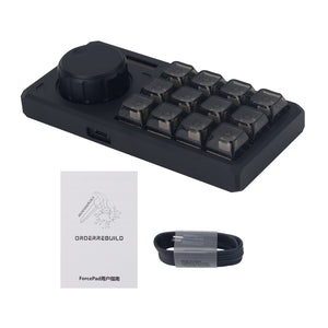 RE CNC Aluminum Alloy Keyboard 12-Key Mechanical Customized Keyboard with Tactile/Linear Switch