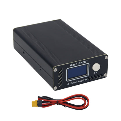 HamGeek Micro PA50-3 Portable 50W RF Power Amplifier 3.5-30MHz HF Power Amplifier OLED LPF + 2PCS IRFZ24N MOSFETs