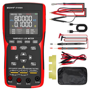 ZOYI ZT-DQ02 2-IN-1 High-Precision LCR Meter Digital Bridge Battery Internal Resistance Tester with Kelvin Clips