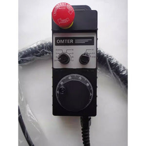 5-12E 7Axis MPG Universal Manual Pulse Generator CNC Handwheel 25PPR 12V with Emergency Stop Button for Mitsubishi