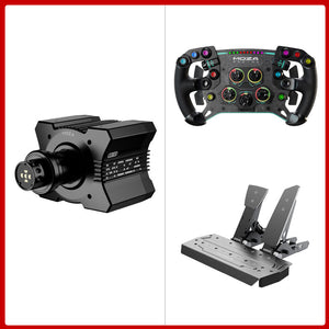 MOZA R9 V3 9Nm DD Wheel Base with Force Feedback + 11.8" GS V2P GT Wheel + Optional SR-P 2-/3-Pedal Set