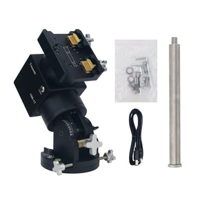 TeSeek HM-17PE Harmonic Equatorial Mount (Red/Black) EQ Mount with 18KG Load Capacity + Optional Pier Extension