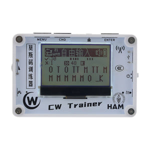 HamGeek Portable Mini Morse Code Trainer Automatic CW Key with 2.3-inch LCD Screen Supports Chinese/English Switch