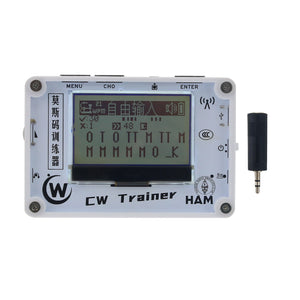 HamGeek Portable Mini Morse Code Trainer Automatic CW Key with 2.3-inch LCD Screen Supports Chinese/English Switch