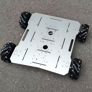 One-Tier/Two-Tier Large Smart Car Chassis Robot Chassis w/ 125mm Plastic Mecanum Wheels & 10KG Load Capacity