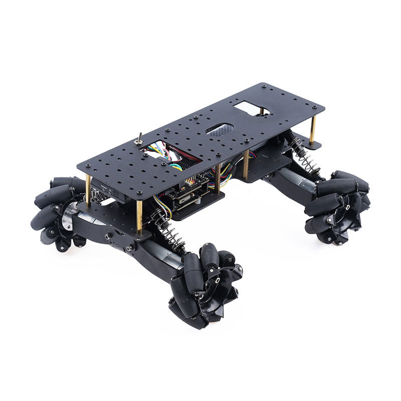 4WD Mecanum Wheel Car Shock-Absorbing Smart Car Chassis with Optional Wireless Controller & 4DOF Robotic Arm