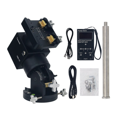 TeSeek Black HM-17PE Harmonic Equatorial Mount 18KG Load Capacity EQ Mount with GOTO Hand Controller for Telescopes