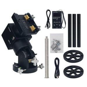 TeSeek Black HM-17PE Harmonic Equatorial Mount 18KG Load Capacity with GOTO Hand Controller and Height Extension Support