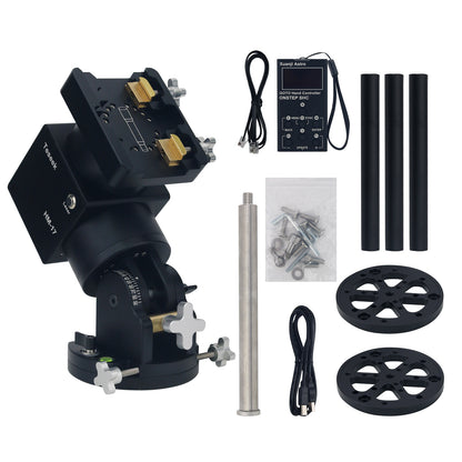 TeSeek Black HM-17PE Harmonic Equatorial Mount 18KG Load Capacity with GOTO Hand Controller and Height Extension Support
