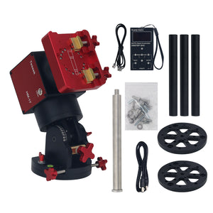 TeSeek Red HM-17PE Harmonic Equatorial Mount 18KG Load Capacity with GOTO Hand Controller and Height Extension Support
