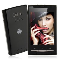 W8 TV Phone Quad Band Dual SIM Card FM Bluetooth Camera 3.2 Inch Touch Screen- Black