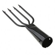 4-Tine Fishing Barbed Spear Gig for Fisherman  Black