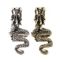 Auspicious Dragon Pattern Retro Style Metal Ring