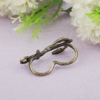 Fashionable Retro Style Ship Pattern Double Circles Metal Finger Ring