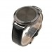 Blue LED Touchscreen Watch with Black Leather Strap