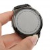 Blue LED Touchscreen Watch with Black Leather Strap