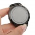Blue LED Touchscreen Watch with Black Leather Strap