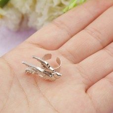 Swallow Bird Pattern Silver Metal Ear Clip