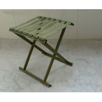 Outdoor Fishing Beach Chair Folding Stool Flat Bottom S Size-Army Green