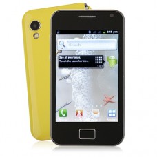 S5830 Smart Phone Android 2.3 OS SC6820 1.0GHz TV WiFi 5.0MP Camera- Yellow