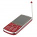 C3782 Dual Band Phone Dual SIM Card TV FM Bluetooth Camera 2.4 Inch- Red