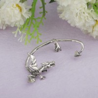 Retro Style Pterosaur Pattern Ear Clip Silver Color