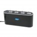 WF-0307  In-Car USB Four Sockets Charger with Switches  Black