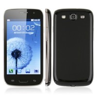 i9300P Quad Band Phone Dual SIM Card WiFi TV FM Bluetooth JAVA 4.0 Inch- Black