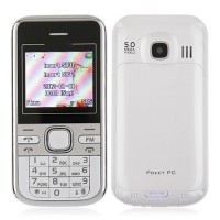 Mini C501 Dual Band Phone Dual SIM Card FM Bluetooth Camera 1.8 Inch- White