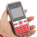 Mini C501 Dual Band Phone Dual SIM Card FM Bluetooth Camera 1.8 Inch- Red