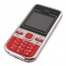 Mini C501 Dual Band Phone Dual SIM Card FM Bluetooth Camera 1.8 Inch- Red