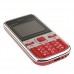 Mini C501 Dual Band Phone Dual SIM Card FM Bluetooth Camera 1.8 Inch- Red