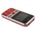 Mini C501 Dual Band Phone Dual SIM Card FM Bluetooth Camera 1.8 Inch- Red