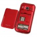 Mini C501 Dual Band Phone Dual SIM Card FM Bluetooth Camera 1.8 Inch- Red
