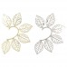 Stylish Exaggerated Hollow Leaves Shape Metal Ear Hung
