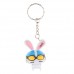 7pcs Lovely 2 inch Love Rabbit Plastic Keychain