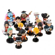 16pcs One Piece Mini Action Figure Set