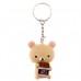 5pcs Fashionable Adorable Rilakkuma Plastic Keychain 4.5cm