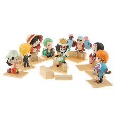 9pcs One Piece Mini Action Figure Set