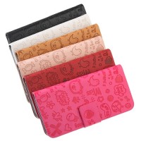 Cute Patterns Leather Protective Case for iPhone 5