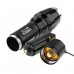 Pointed Stainless Steel Zoom Flashlight 1600 Lumens Black and Silvery Head