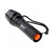 Pointed Stainless Steel Zoom Flashlight 1600 Lumens Black and Silvery Head