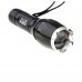 Pointed Stainless Steel Zoom Flashlight 1600 Lumens Black and Silvery Head