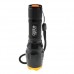 Pointed Stainless Steel Head Zoom Flashlight 1600 Lumens Black and Gold Head