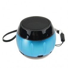 Portable LCD Display Digital Speaker FM Radio TF Card Slot Blue&Black