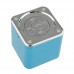 Mini Cube Portable Digital Speaker TF Card Slot Blue